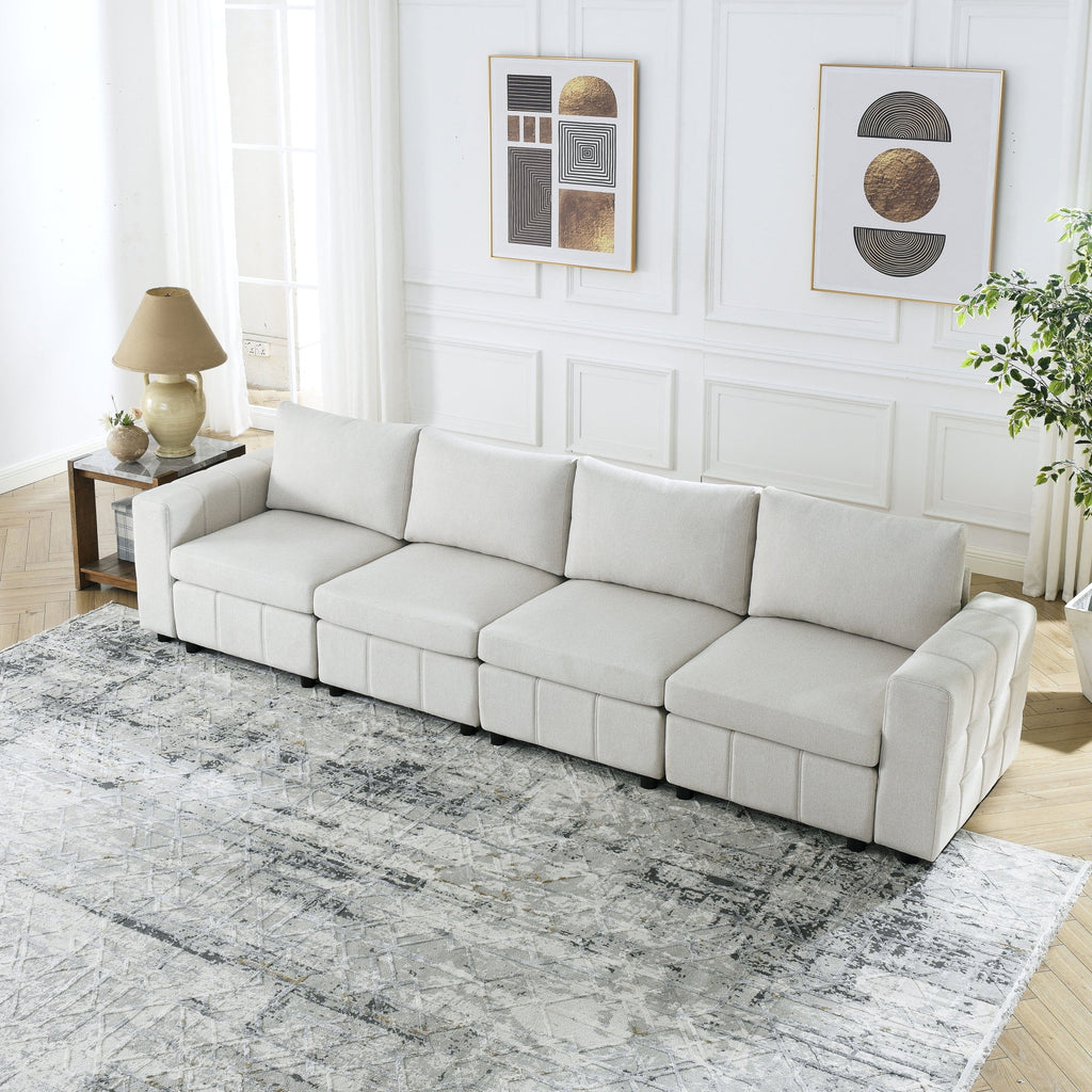 Upholstered Modular Sofa 4-Seater A645476