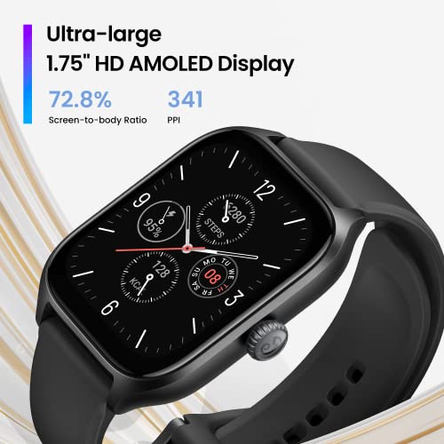 Black 43mm Smart Watch with GPS P75161