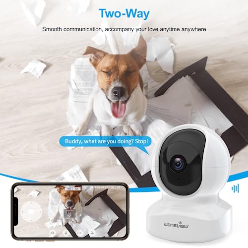 Security Camera Indoor, 360 Degree WiFi, 2 Way Audio Night Vision, Black, 3MP L277