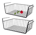 Black 2 Piece Under Shelf Hanging Storage Basket Y534