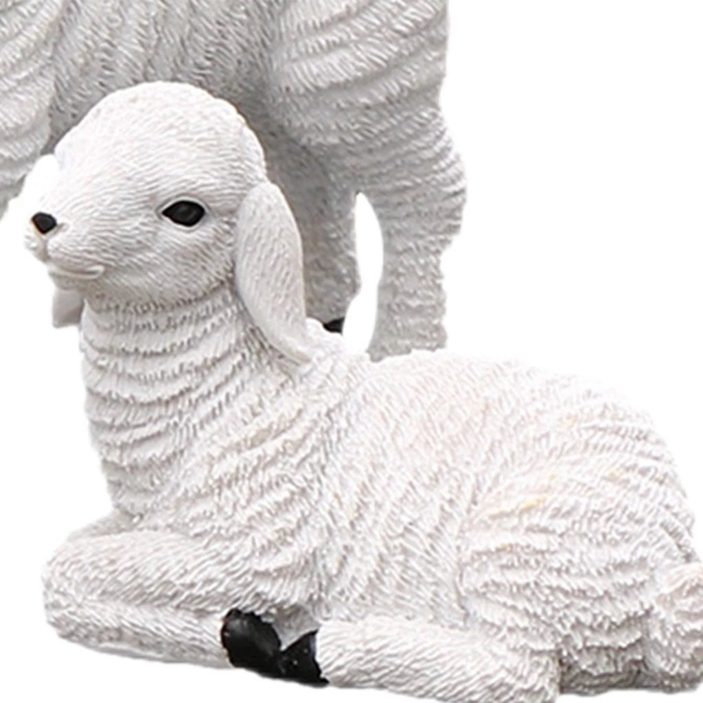 Set of 2 Resin Lamb Figurine Decoration C421368