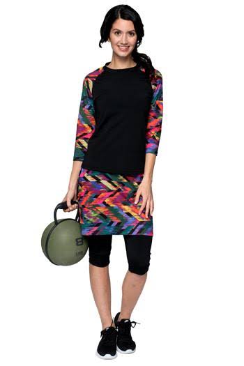 Black 2XL Skirted Capris D955898