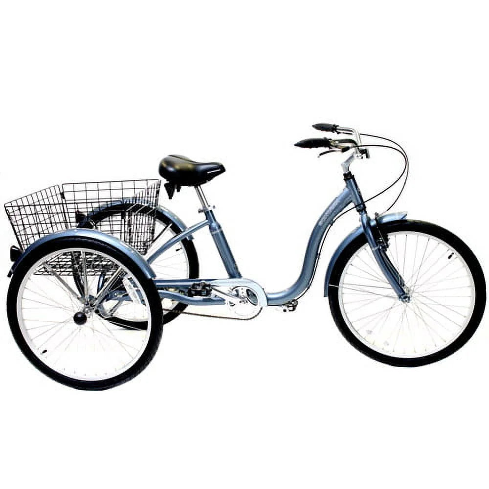 24" Adult Tricycle with Rear Storage Basket V341