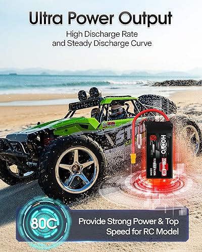 3S 2200mAh 80C 11.1V Shorty Lipo Battery Pack 2 Pack I1630
