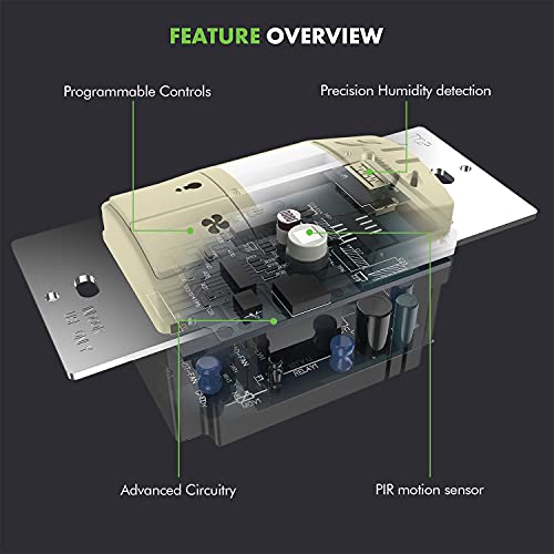 White Dual Tech Humidity Sensor Switch Z770
