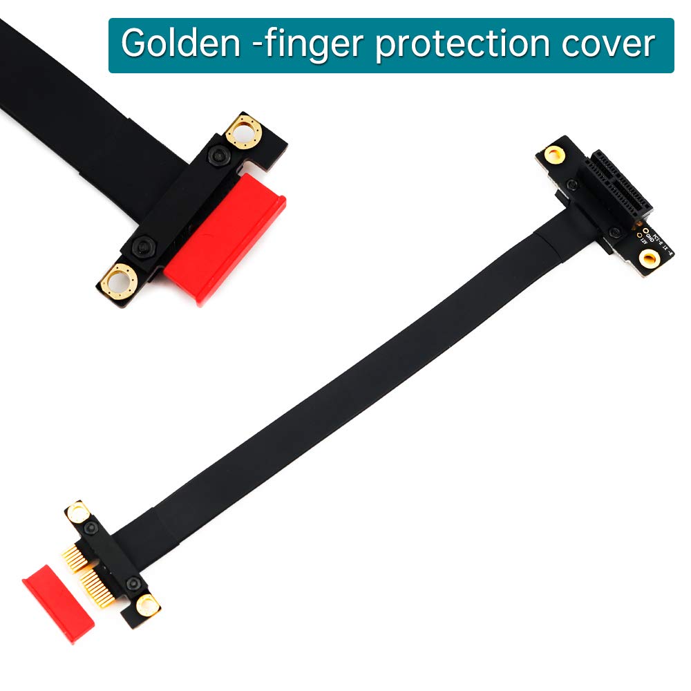 PCI Express 36PIN 1X Extender Extension Cable (90 Degree 20cm) Pack of 2 J28733