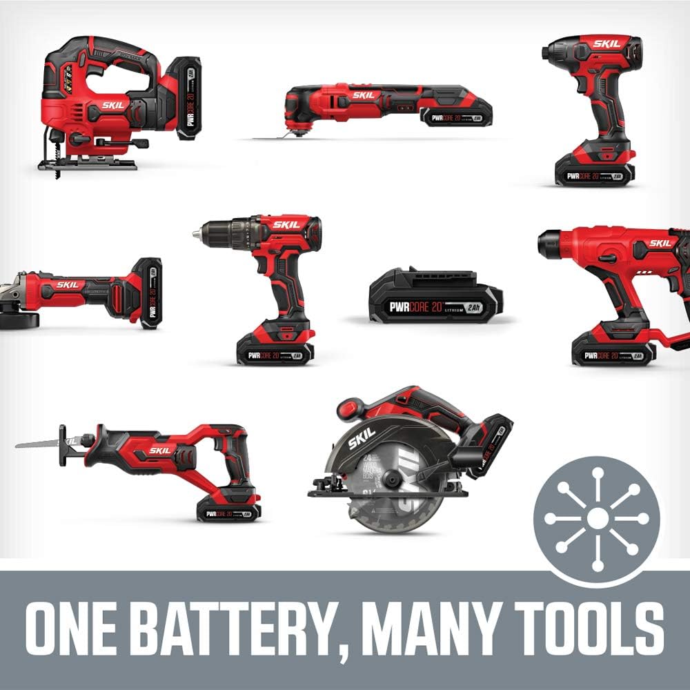 20V Cordless Drill Driver and Impact Driver Kit with 2.0Ah Battery and Charger B40304