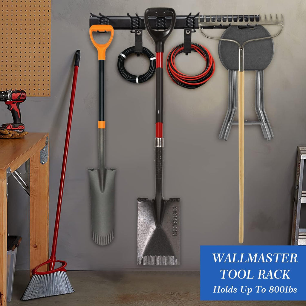 Heavy Duty Steel Tool Storage Rack with Wall Hooks Pack of 2 E74592