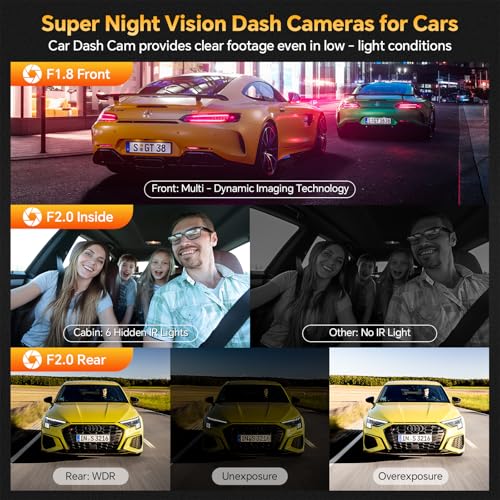 3 Channel Dual Dash Camera with 64GB Card N815