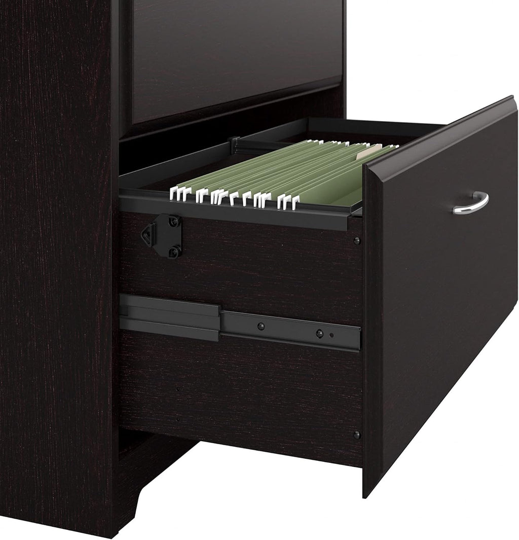 Espresso Oak 2 Drawer Lateral File Cabinet X21078