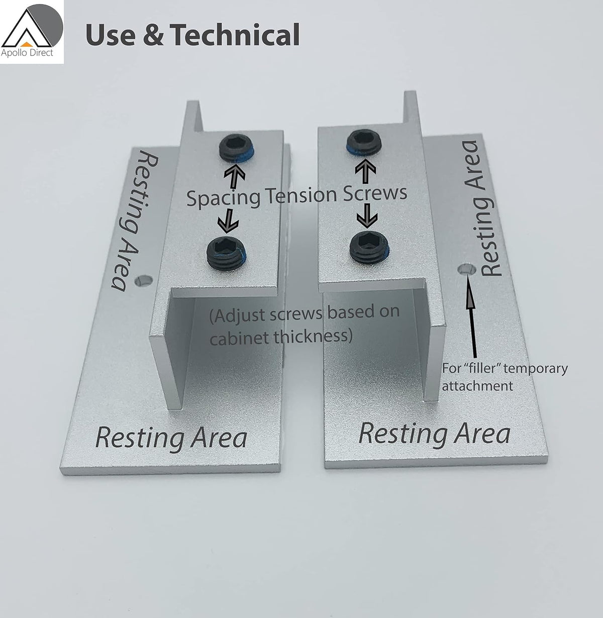 5-in-1 Cabinet Installation Jig Aluminum 2pc Pack W637