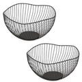 Set of 2 Black Fruit Basket G7653