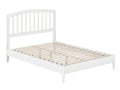 White Full Solid Wood Low Profile Platform Bed C6201