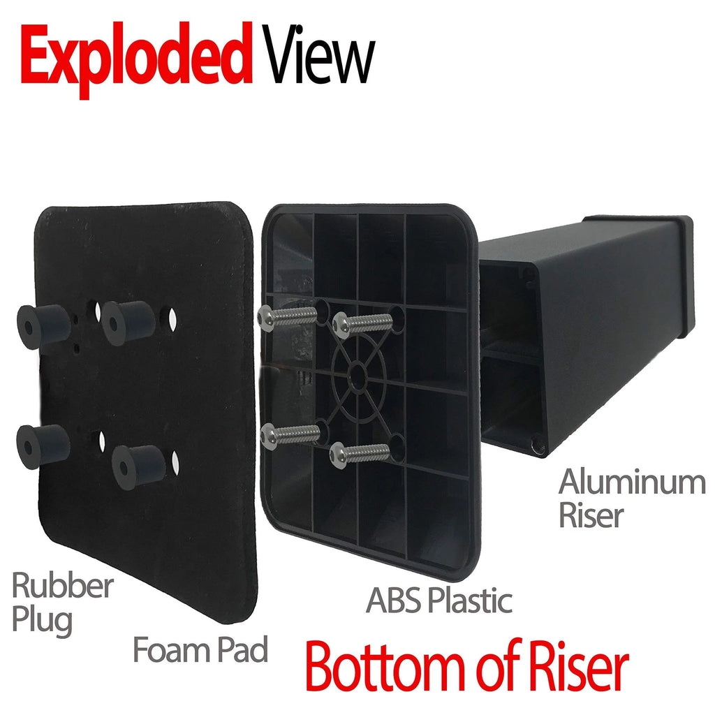 Aluminum Bed Riser 5.5 Inch Lift 4 Pack F260977