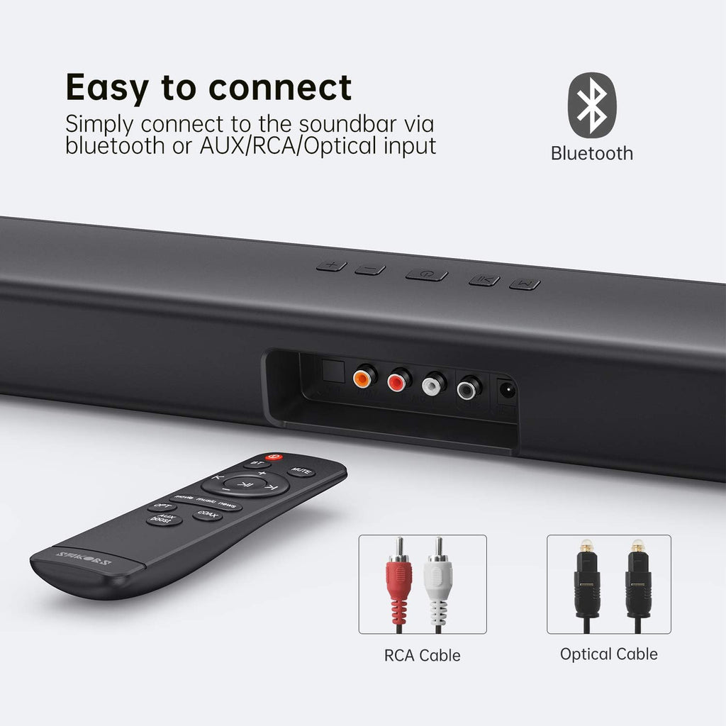 29 Inch Soundbar with Bluetooth Optical Aux Remote Control L33566