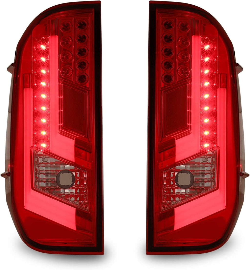 Gloss Black LED Tail Lights for 2014-2019 Toyota Tundra A173