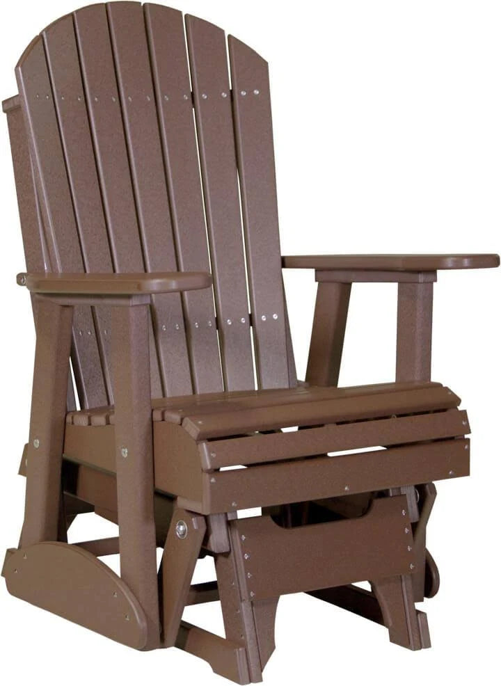 Recycled Plastic Glider Chair, Cedar on Black M587550