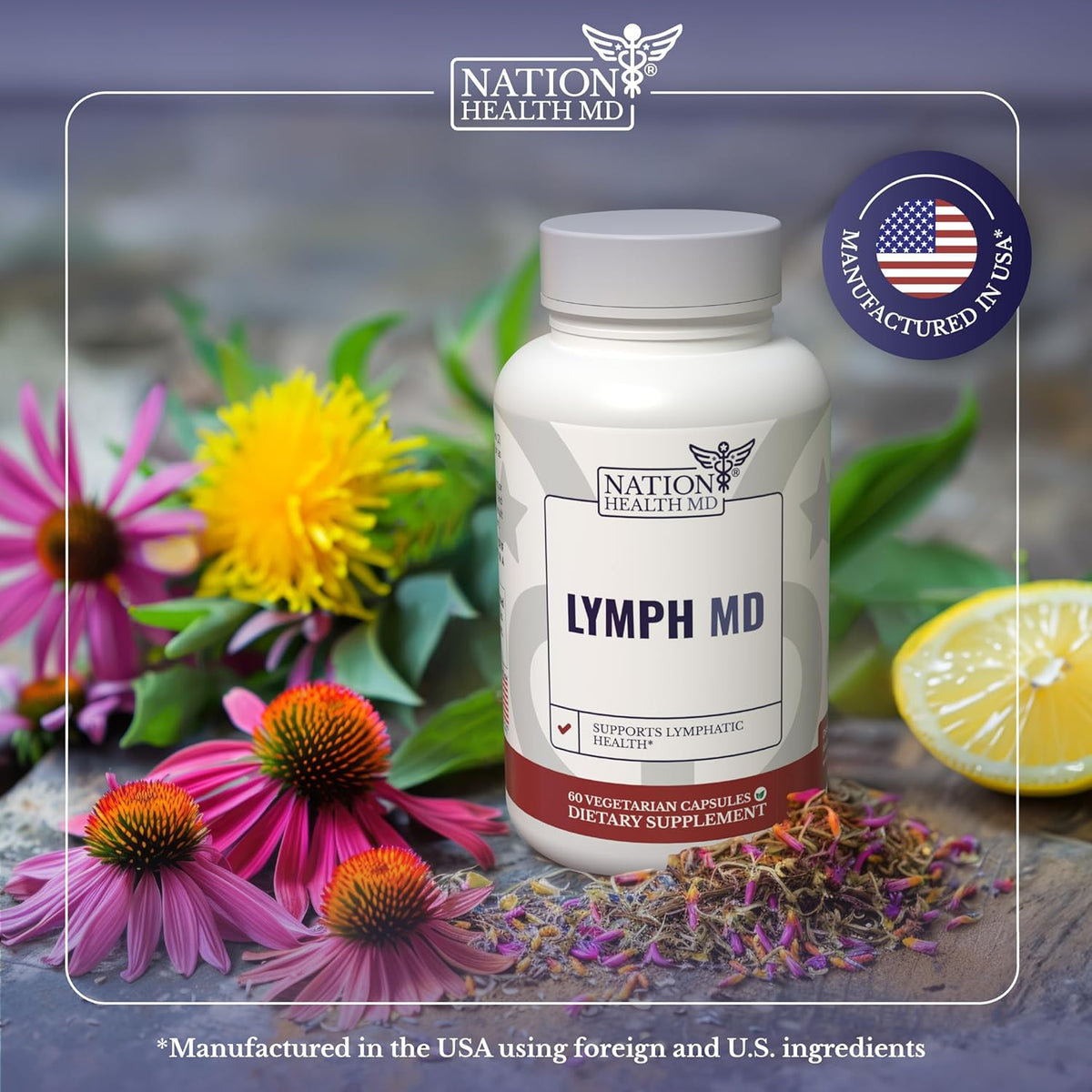60 capsules Lymphatic System Supplement with 9 Botanicals R49149