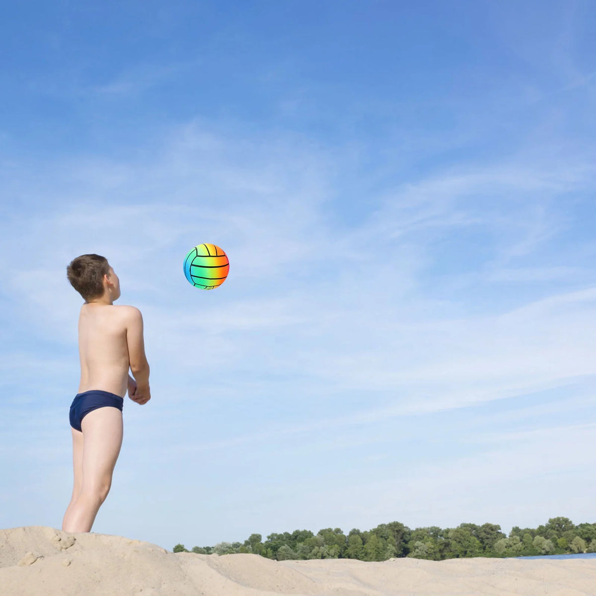 Rainbow PVC Inflatable Volleyball Toy U13808