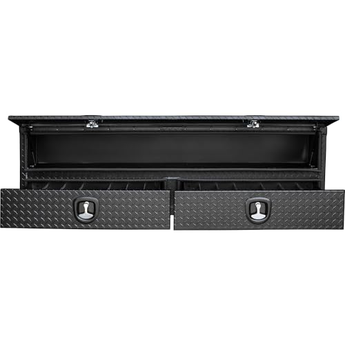 Aluminum Heavy-Duty Flatbed Truck Tool Box 21 x 18 x 72 Inch T823911