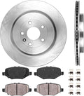 Premium Rear Brake Rotors + Ceramic Pads + Clips Q70952