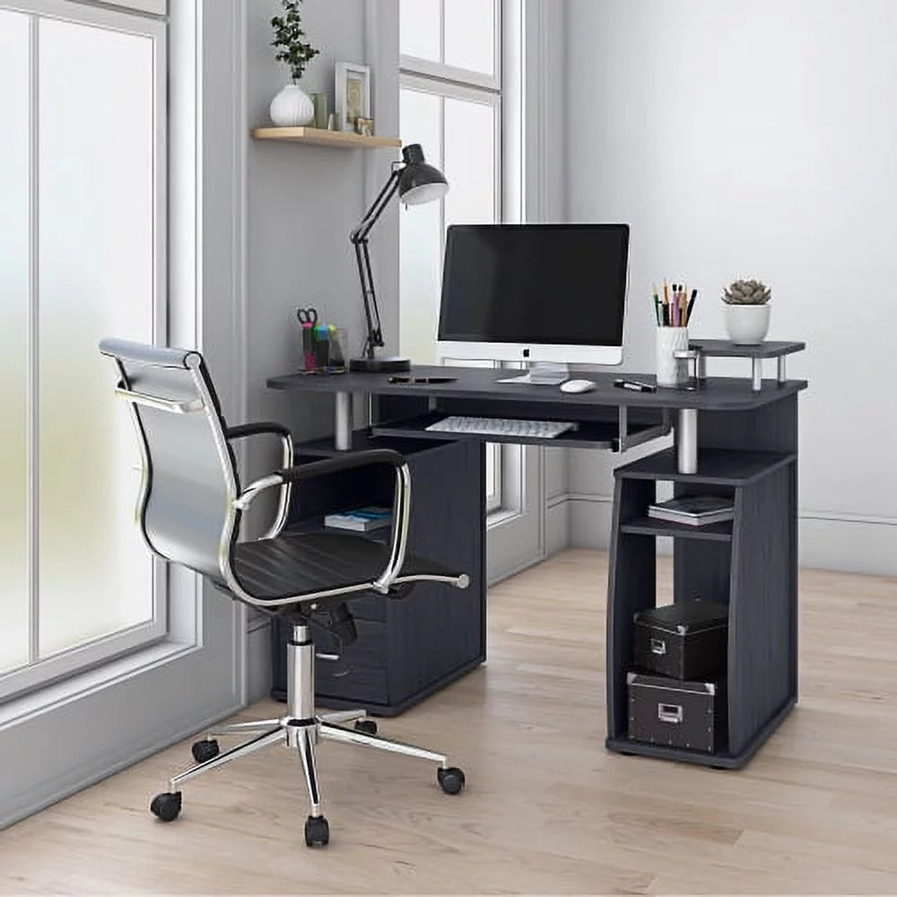 Espresso Computer Workstation Desk With Storage U870519
