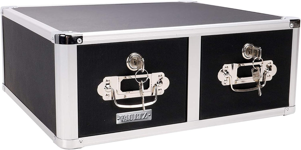 Black 4 x 6 Double Drawer Index Card Cabinet E567076