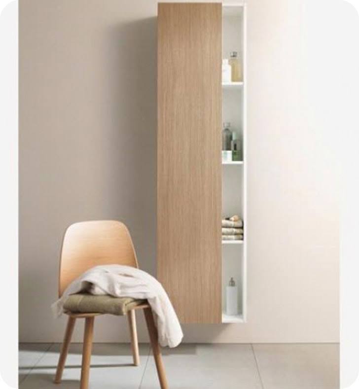Tall Cabinet with Bi-Color Pine Silver Front and Basalt Matt Side P19921