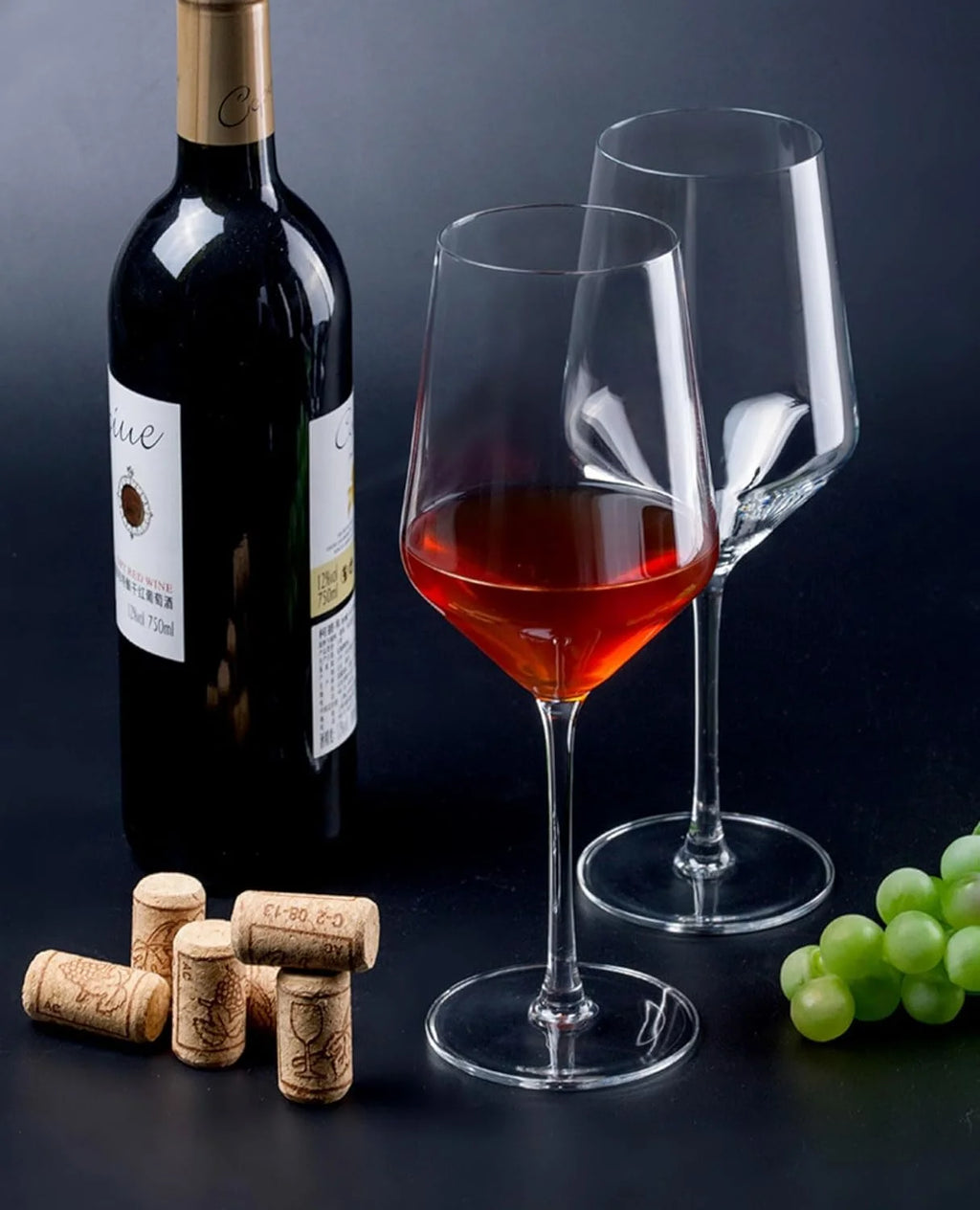 Set of 4 12 Ounce Crystal Wine Glasses P641207