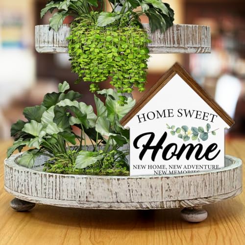 House Shaped Wooden Block Sign I721