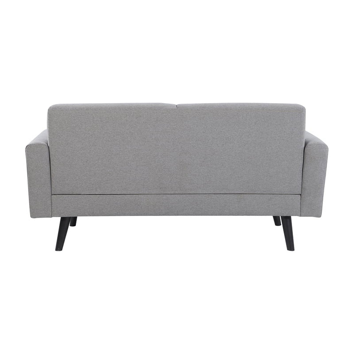 Gray Fabric Upholstered Loveseat D84081