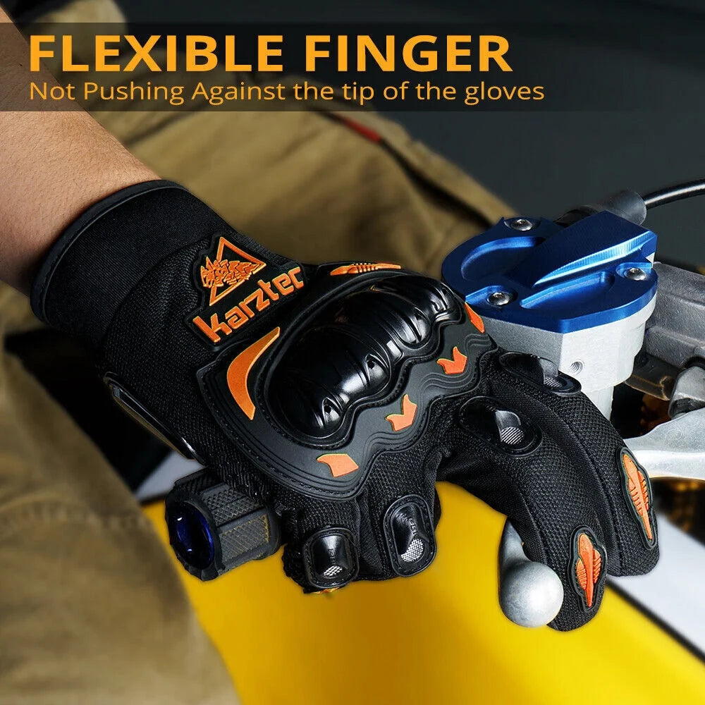 4 Color Motorcycle Racing Full Finger Touch Screen Gloves Z104315