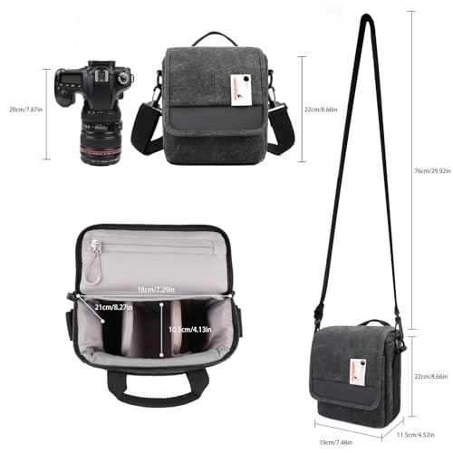Small DSLR Camera Shoulder Bag Waterproof Messenger Bag Crossbody Case A11040