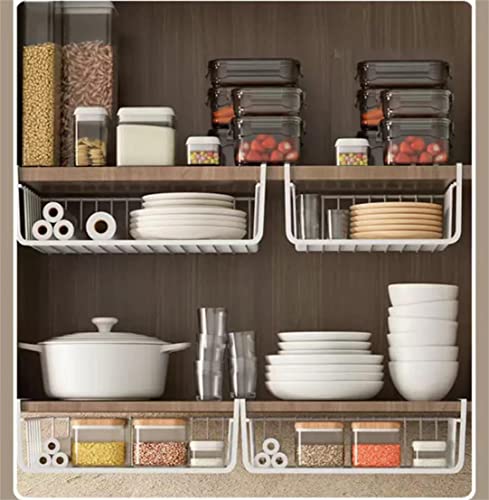 Black 2 Piece Under Shelf Hanging Storage Basket Y534
