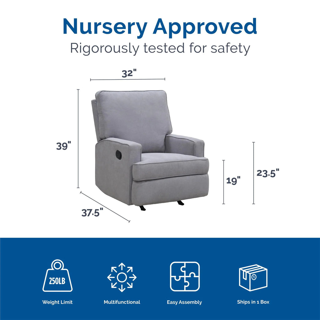 Beige Chenille Rocker Recliner Chair N11057
