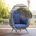 Egg Chair with Cushion Wicker PE Rattan B84379