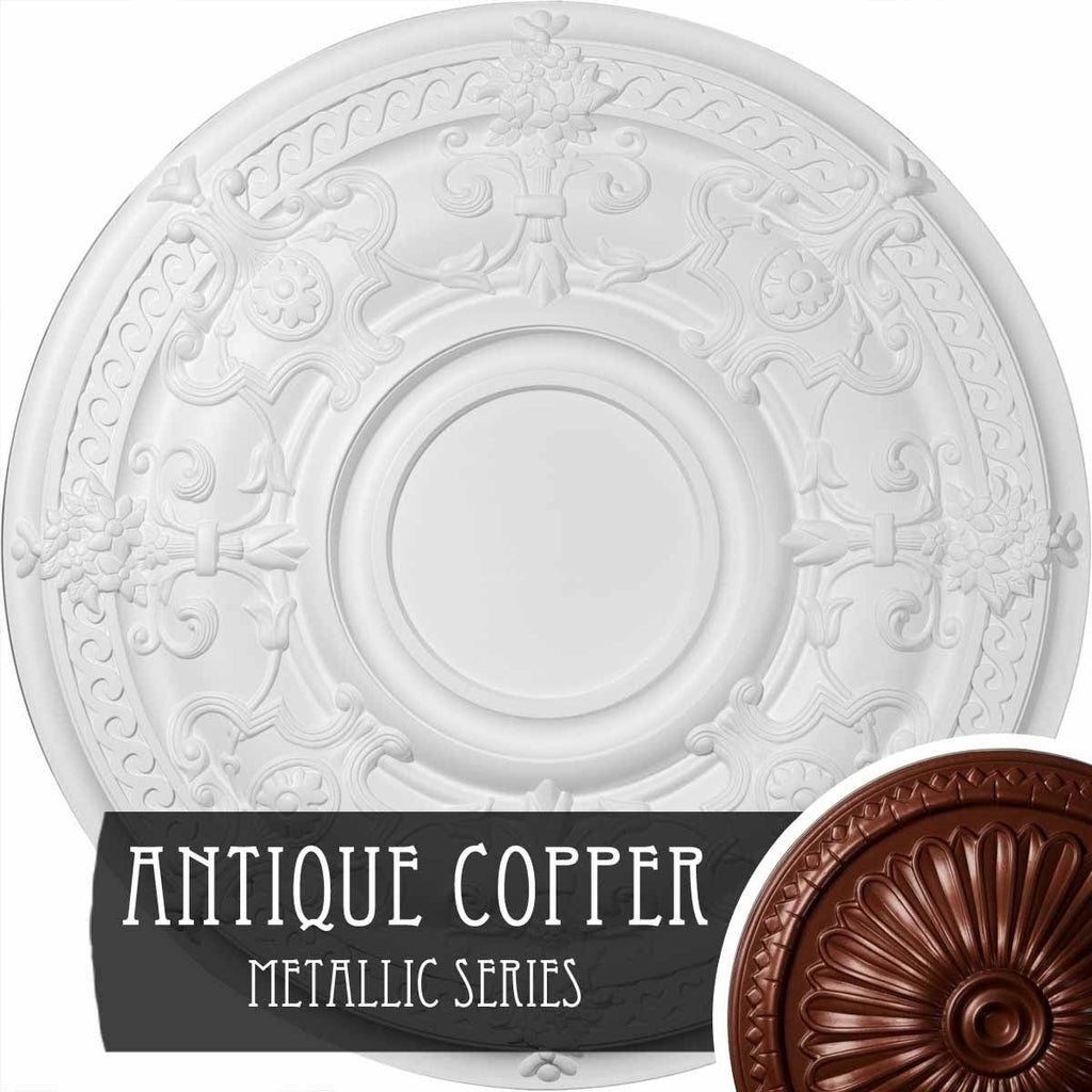Bronze Blue Patina Ceiling Medallion A57383