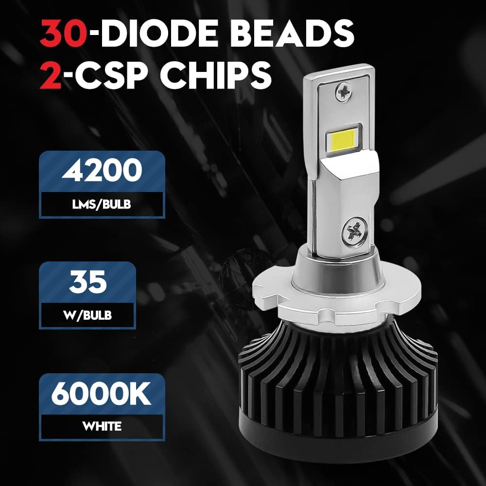LED Headlight Conversion Kit 70W 8400Lms 6000K White (2 Pack) X988