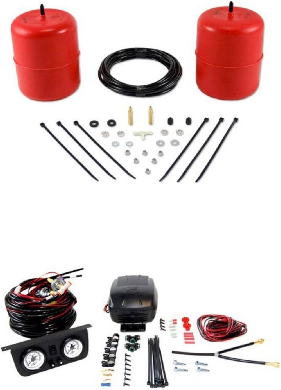 Set of Air Lift 1000 Series with Load Controller II On-Board Air Compressor System Kit M3709