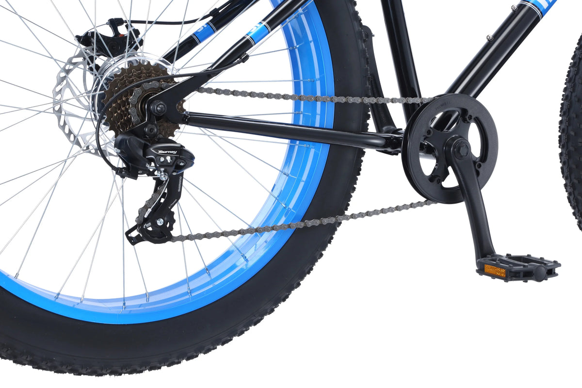 26 Fat Tire Bike 7 Speeds Black F42919