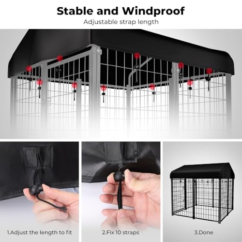 420D Waterproof UV-Resistant Dog Kennel Cover H403728