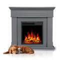 Wooden Frame Electric Fireplace with TV Stand Q198