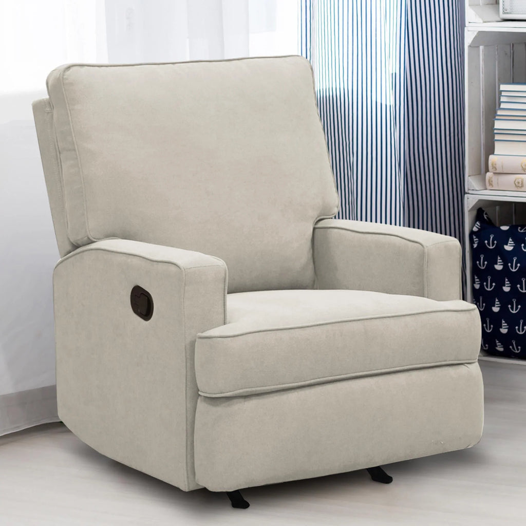 Beige Chenille Rocker Recliner Chair N11057