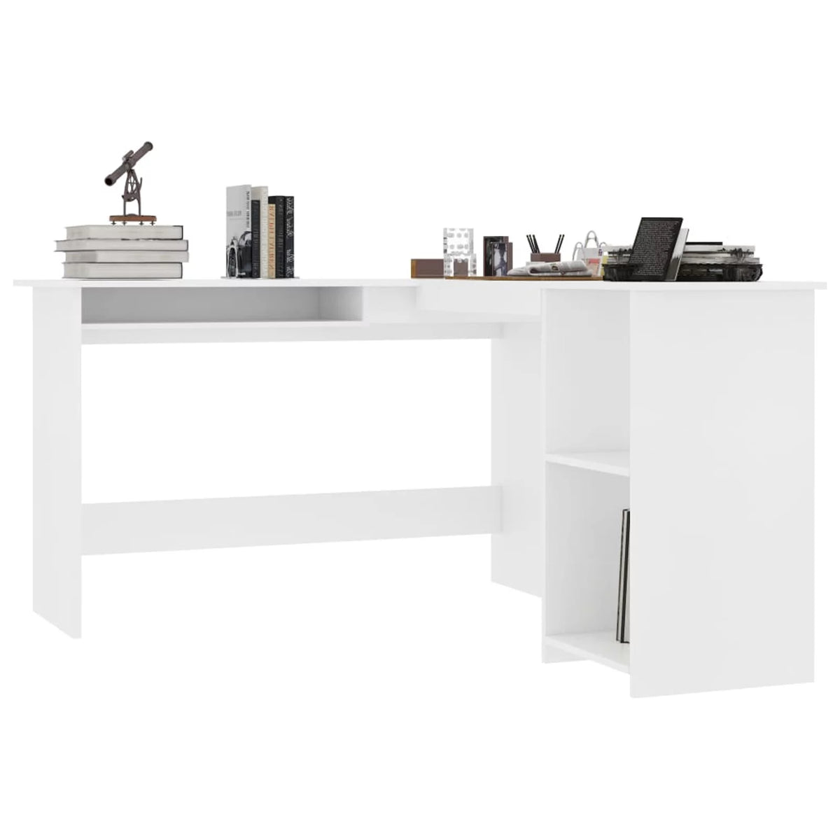 White L-Shaped Corner Desk E3138