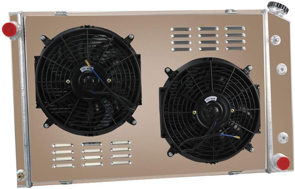 4 Row Core Aluminum Radiator with Fan Shroud and Relay G956