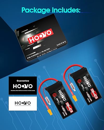 3S 2200mAh 80C 11.1V Shorty Lipo Battery Pack 2 Pack I1630