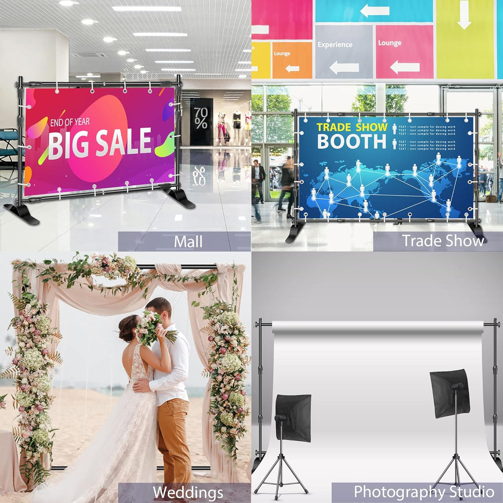 10x8ft Heavy Duty Banner Stand Backdrop with Carry Bag G5314