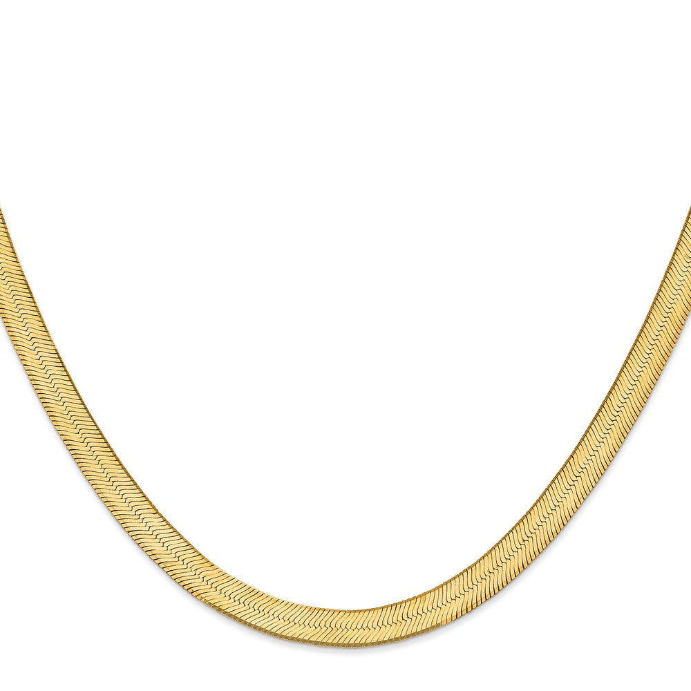 14K 24 inch 6.5mm Herringbone Chain with Lobster Clasp J84094