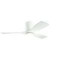 Matte White Ceiling Fan with Walnut Blades 48 inches V21050