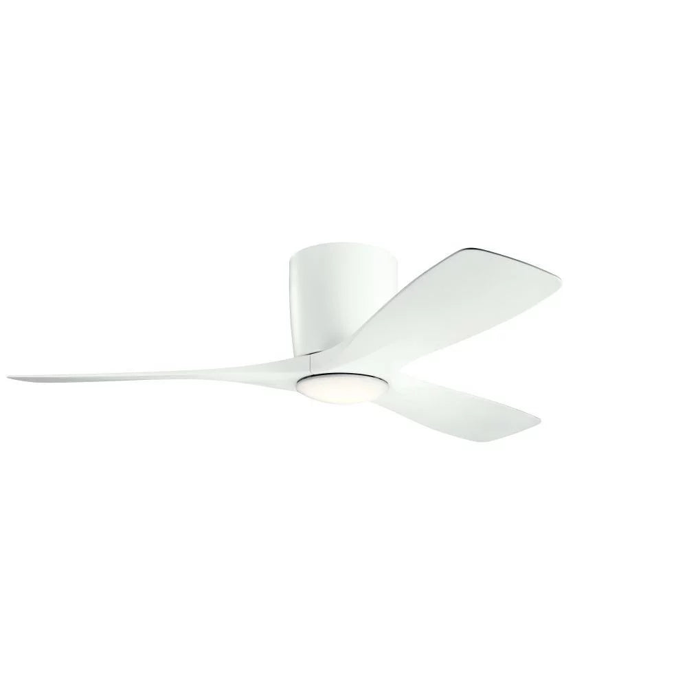 Matte White Ceiling Fan with Walnut Blades 48 inches V21050